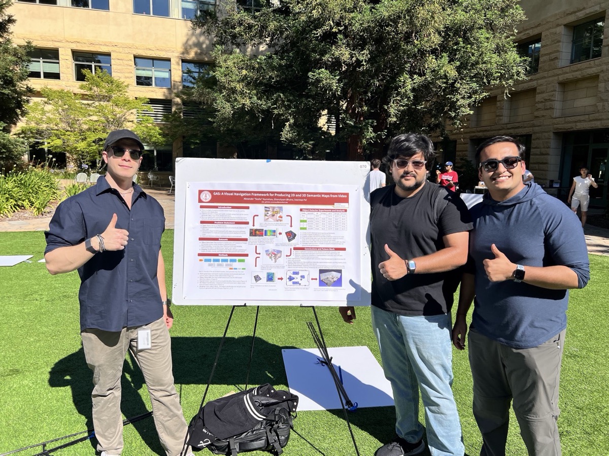 GAS team with the poster at the Stanford session