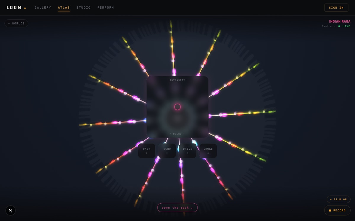 The Indian raga wheel, live
