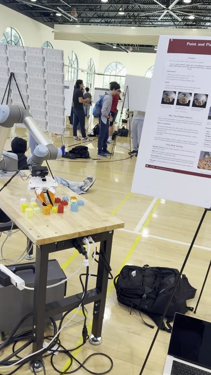 Real robot at the poster session (video)